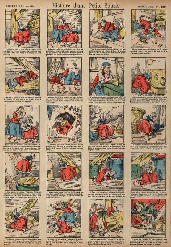 Historia małej myszy (kolorowy grawerunek) autorstwa French School