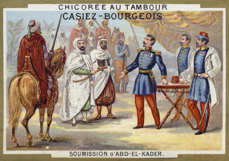 Poddanie Abdelkadera Francuzom, Algieria, 1847 autorstwa French School