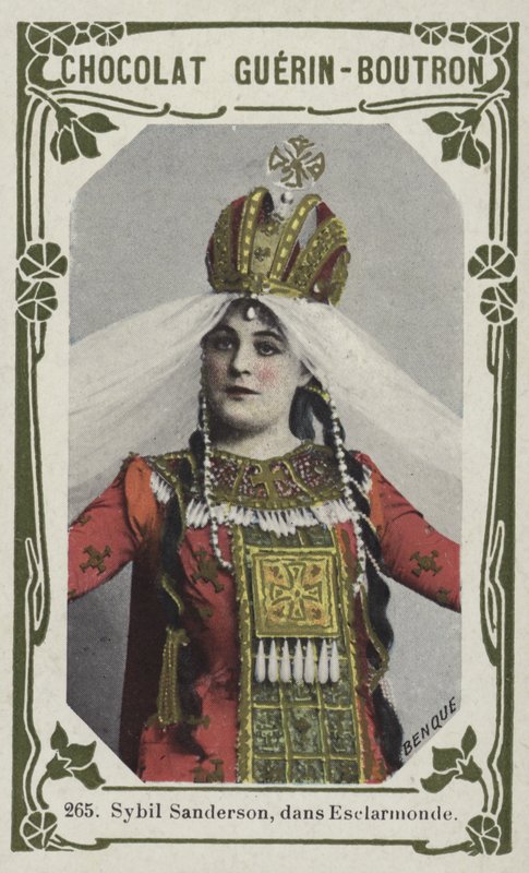 Sybil Sanderson, dans Esclarmonde (kolorowe zdjęcie) autorstwa French School
