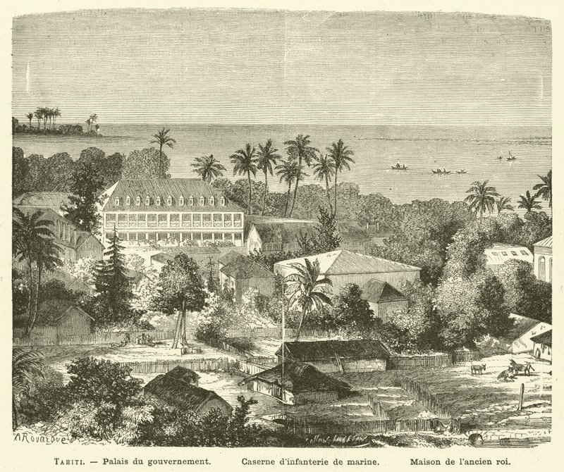 Tahiti (grawerowanie) autorstwa French School