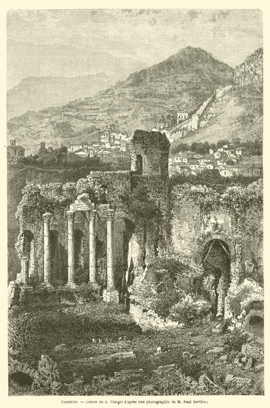 Taormina (grawerowanie) autorstwa French School