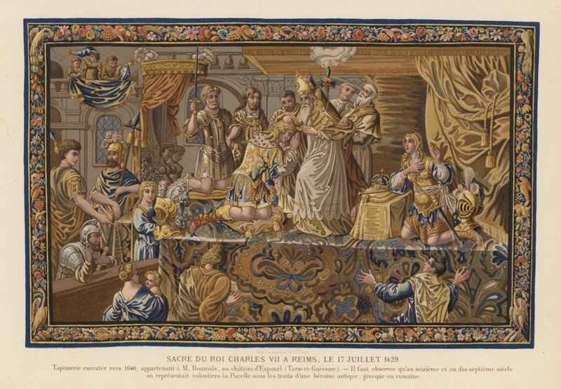 Gobelin przedstawiający koronację króla Francji Karola VII, Reims autorstwa French School