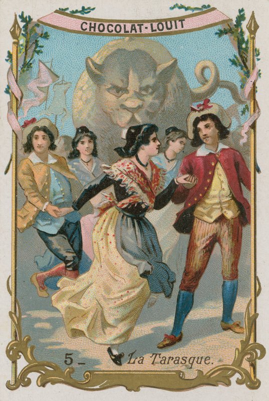 Tarasque, legendarny smok Prowansji autorstwa French School