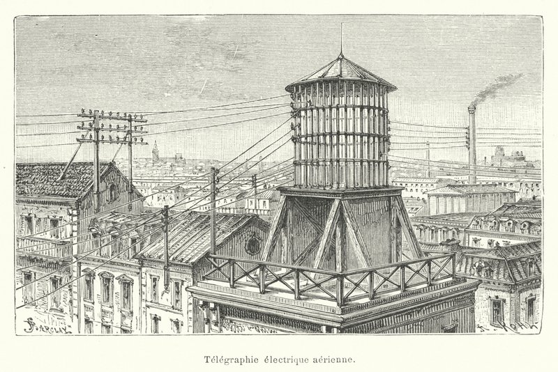 napowietrzna telegrafia elektryczna, autorstwa French School