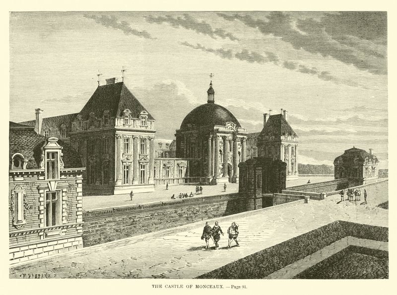 Zamek Monceaux autorstwa French School
