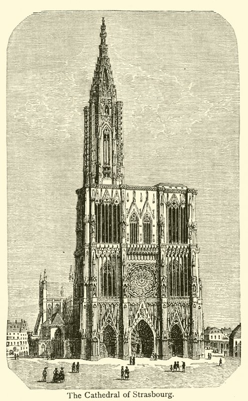 Katedra w Strasburgu (rycina) autorstwa French School