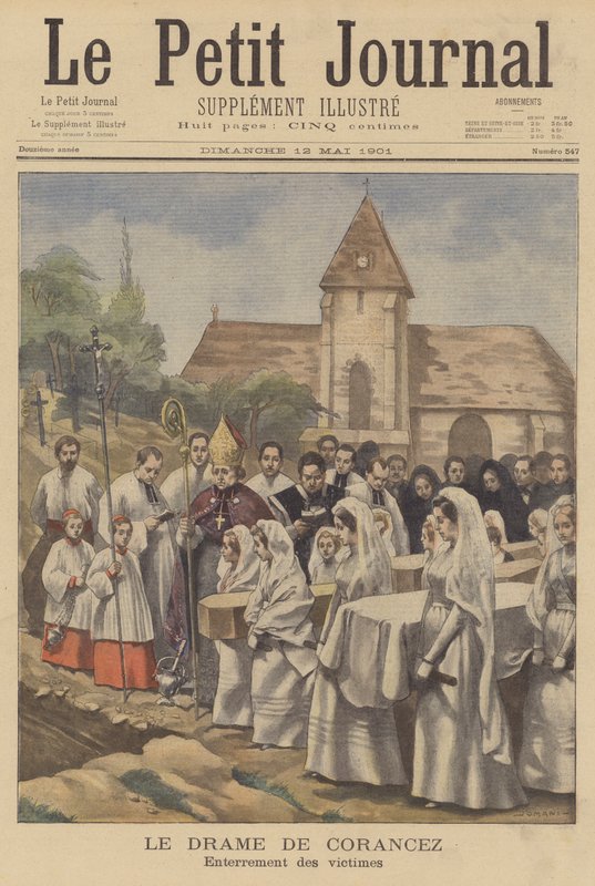 Morderstwa Coranceza; pogrzeb ofiar autorstwa French School