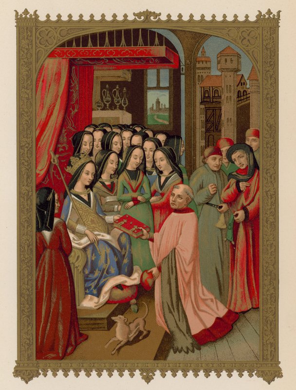 Dwór Marii Anjou, żony Karola VII autorstwa French School