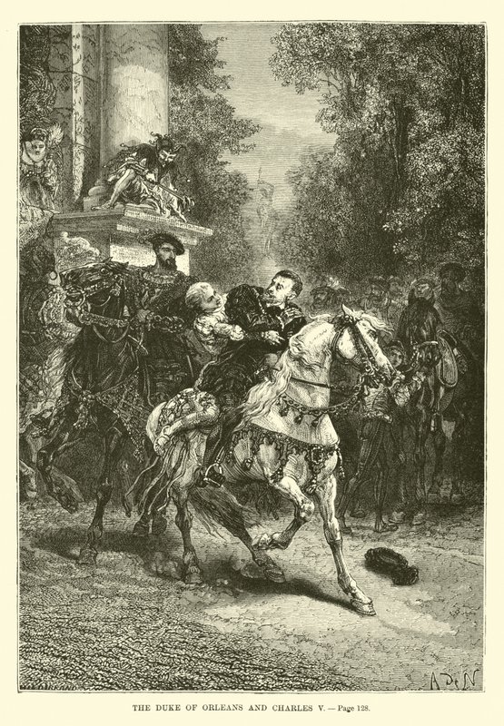 Książę Orleanu i Karol V autorstwa French School
