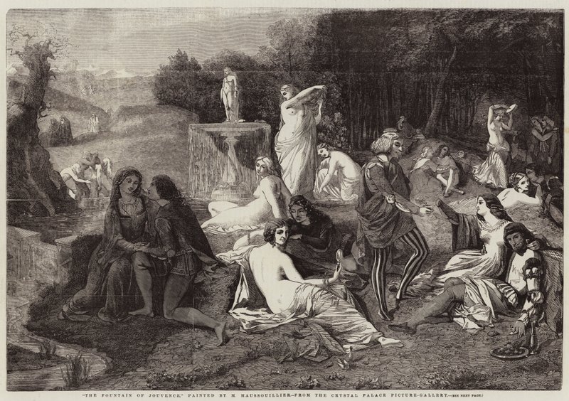 Fontanna Radości (rycina) autorstwa French School