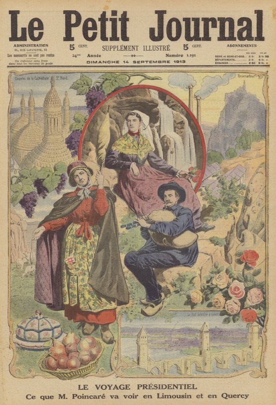 Podróż prezydenta Francji (kolor lito) autorstwa French School