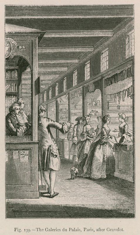 Galeries du Palais, Paryż, za Gravelot autorstwa French School
