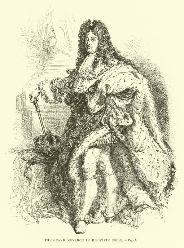 Wielki Monarcha w swoich szatach państwowych autorstwa French School