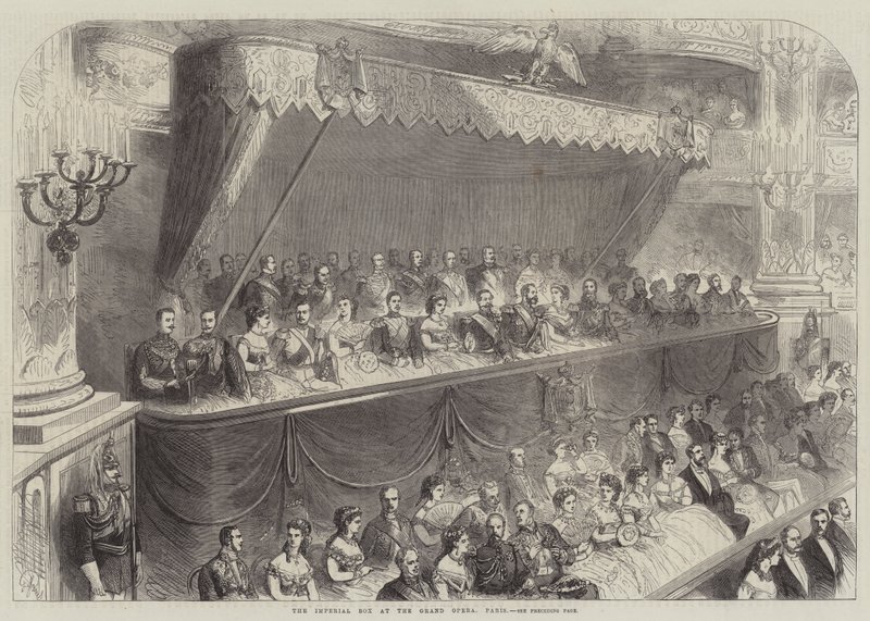 The Imperial Box w Grand Opera w Paryżu autorstwa French School
