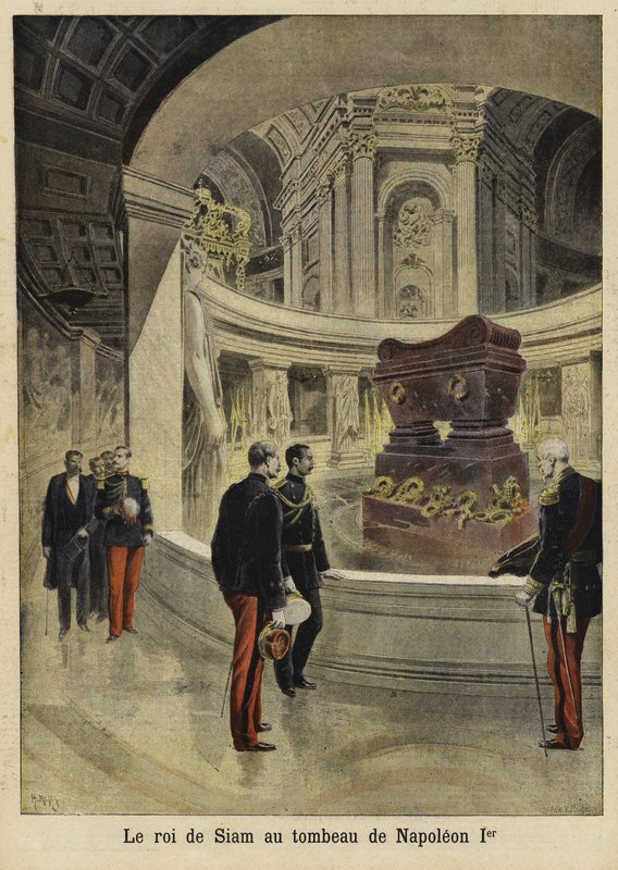Król Syjamu odwiedzający grób Napoleona I, Paryż, 1897 autorstwa French School