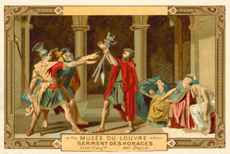 Przysięga Horatii (chromolitho) autorstwa French School