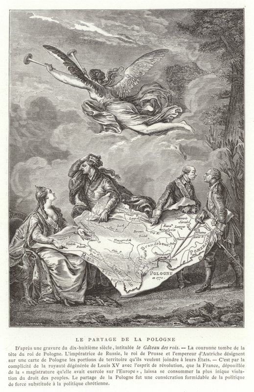 Rozbiór Polski, 1772 autorstwa French School