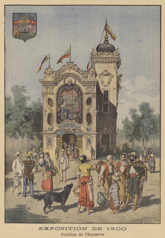 Pawilon Ekwadoru na Exposition Universelle 1900 w Paryżu (litografia kolorowa) autorstwa French School