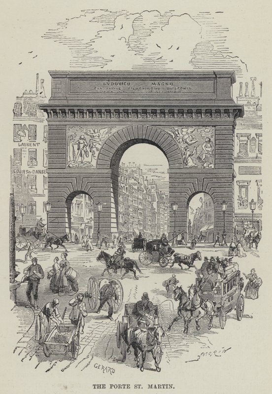 Porte St Martin (rycina) autorstwa French School