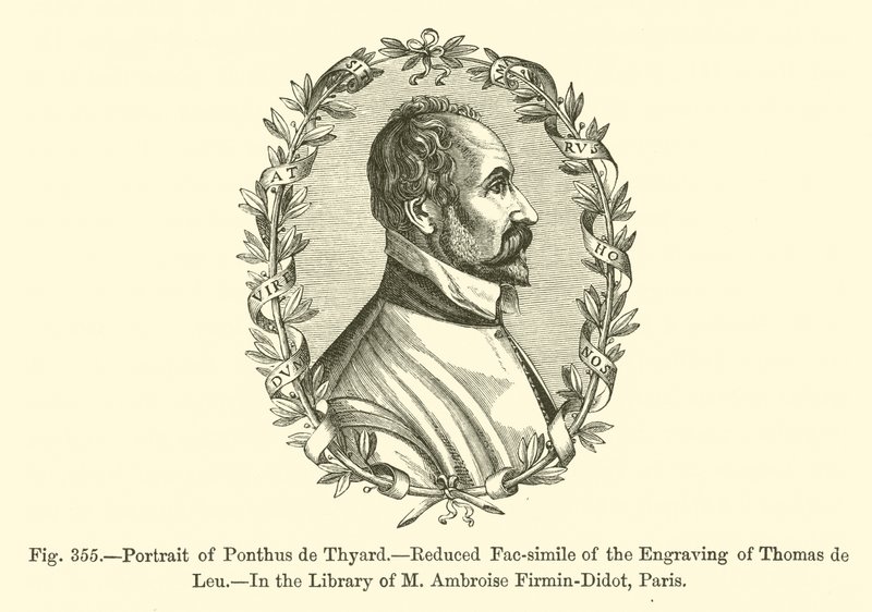 Portret Pontusa de Tyard (rycina) autorstwa French School