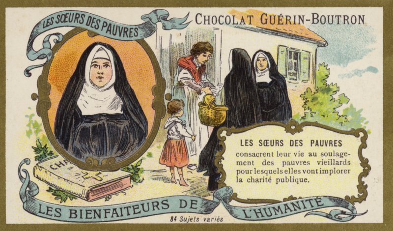 Siostry Ubogich (chromolitho) autorstwa French School