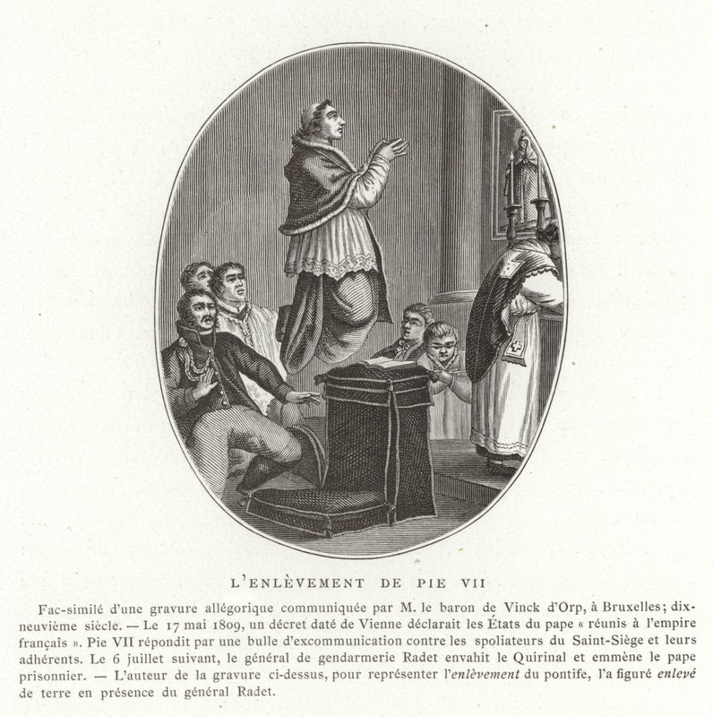 Porwanie papieża Piusa VII, Rzym, 6 lipca 1809 autorstwa French School