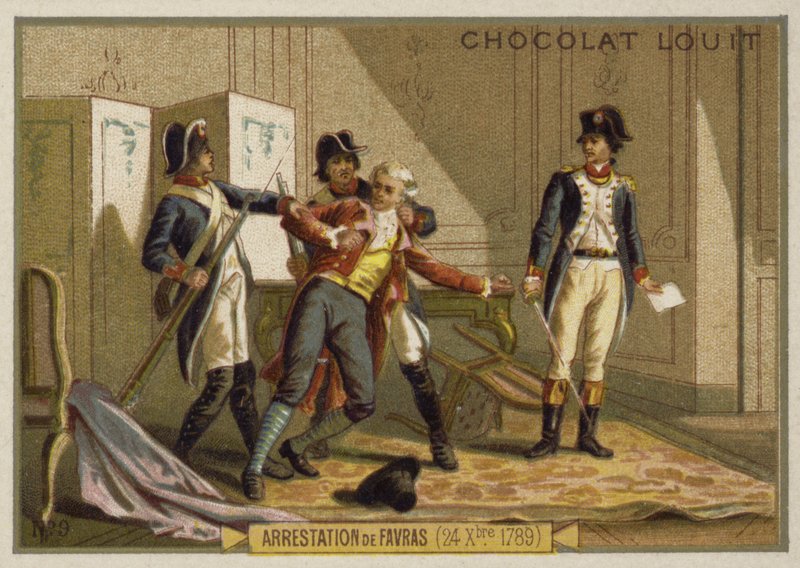 Aresztowanie markiza de Favras, rewolucja francuska, 24 grudnia 1789 autorstwa French School