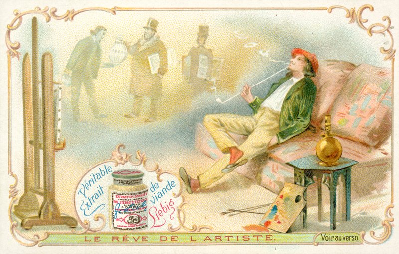 Sen artysty (chromolitho) autorstwa French School