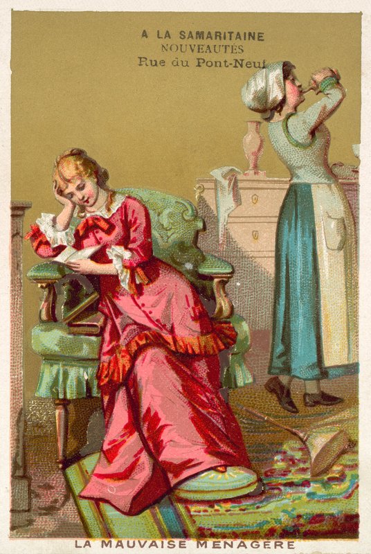 Zła gospodyni (chromolitho) autorstwa French School