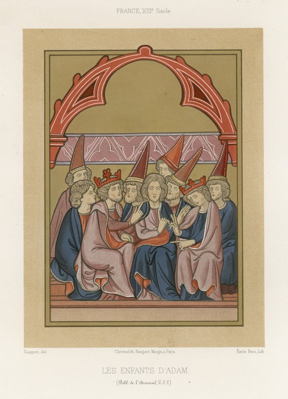 Dzieci Adama (chromolitho) autorstwa French School