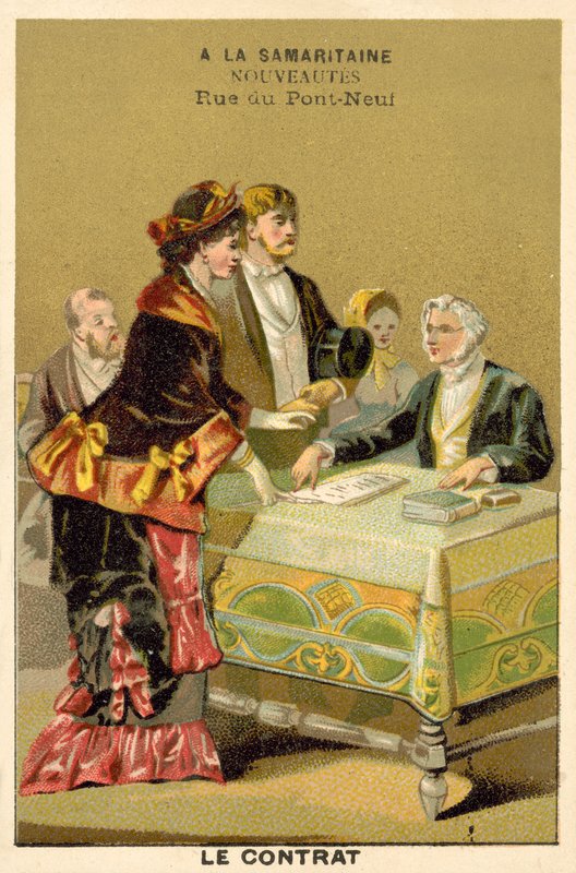 Umowa (chromolitho) autorstwa French School