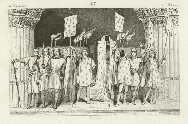 Martwe niemowlę Jan I ogłoszony królem Francji, 1316 autorstwa French School