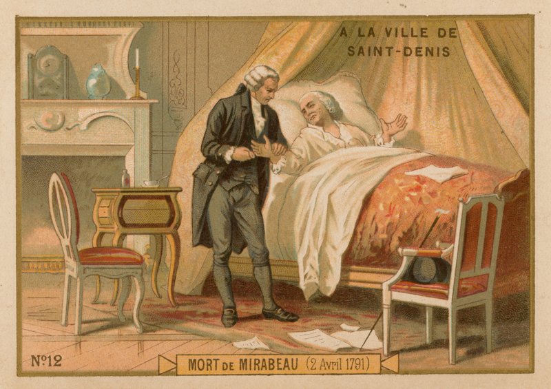 Śmierć Mirabeau, 2 kwietnia 1791 autorstwa French School