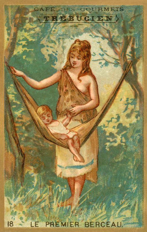 Pierwsza kołyska (chromolitho) autorstwa French School