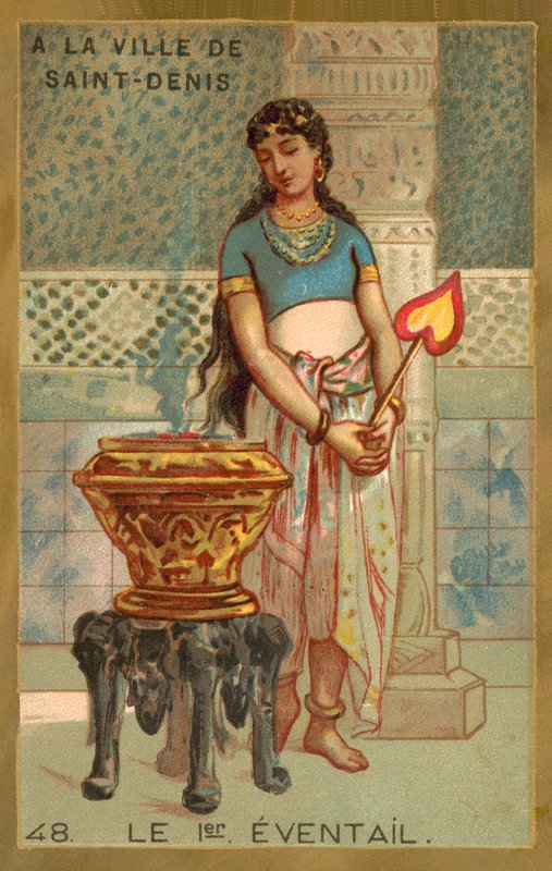 Pierwszy wentylator (chromolitho) autorstwa French School