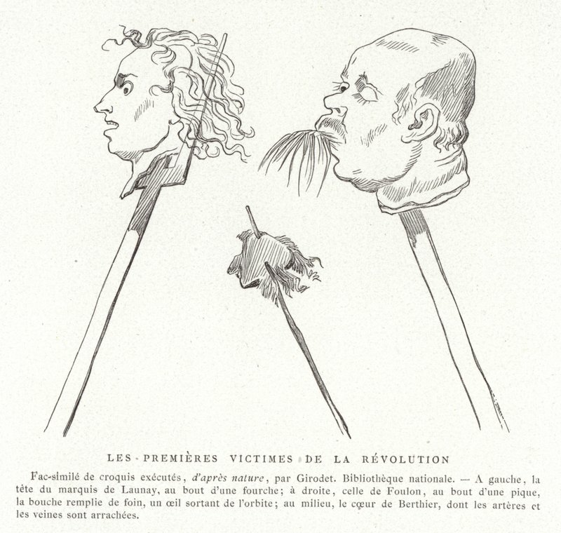 Pierwsze ofiary Rewolucji Francuskiej, lipiec 1789 autorstwa French School