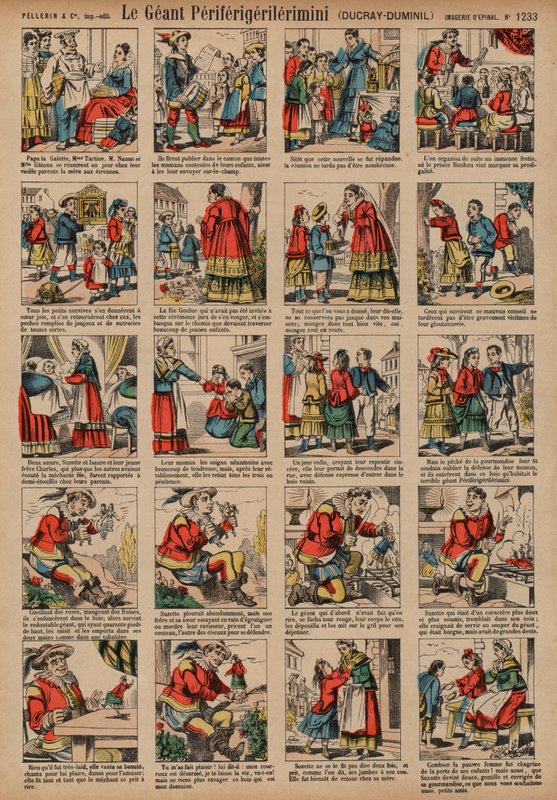 Olbrzym Periferigerilerimini (kolorowy grawerunek) autorstwa French School