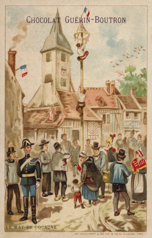 Zatłuszczony słup (chromolitho) autorstwa French School