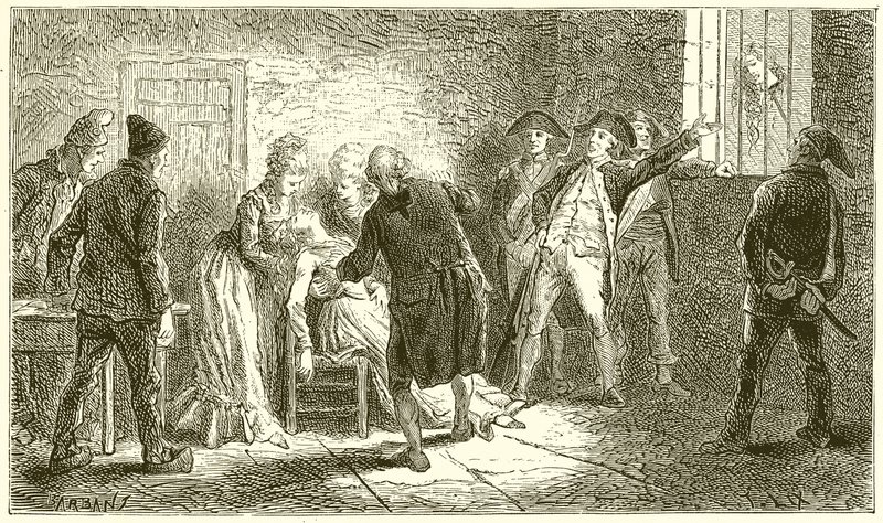 Głowa księżnej Lamballe pokazana królowej autorstwa French School