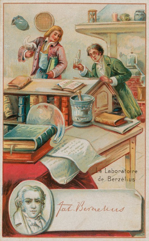Laboratorium szwajcarskiego chemika Jonsa Jacoba Berzeliusa autorstwa French School
