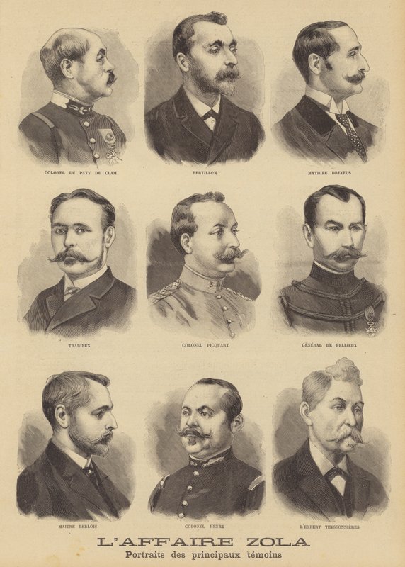 Proces o zniesławienie Emile Zola autorstwa French School