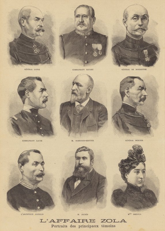 Proces o zniesławienie Emile Zola autorstwa French School