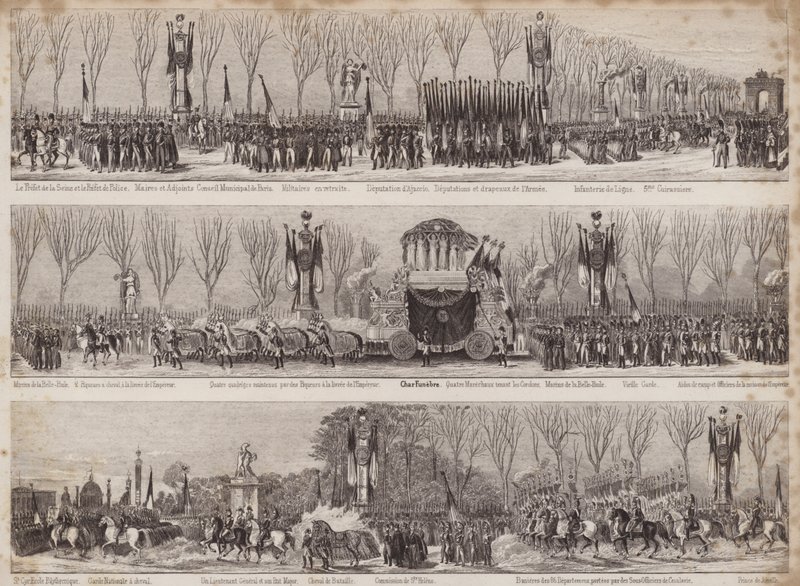 Procesja na pogrzeb Napoleona, Paryż, 1840 autorstwa French School