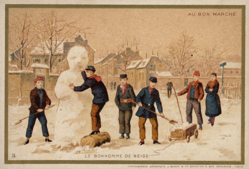 Bałwan (chromolitho) autorstwa French School