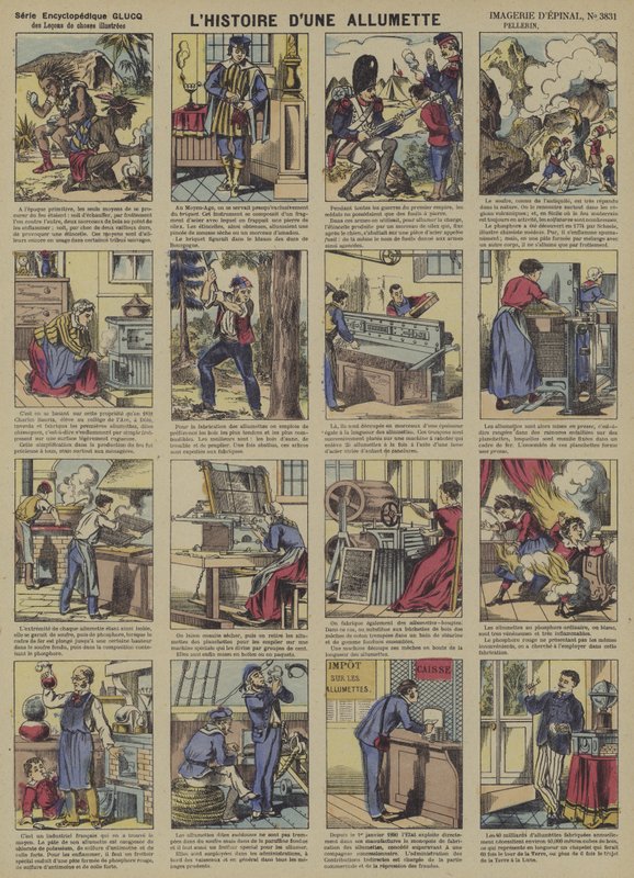 Historia zapałki (kolor lito) autorstwa French School