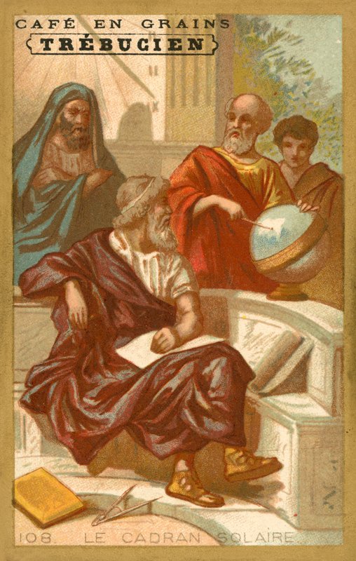 Zegar słoneczny (chromolitho) autorstwa French School