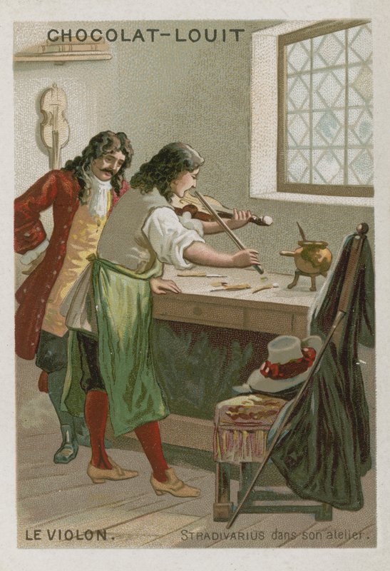 Skrzypce: Stradivarius w swoim warsztacie autorstwa French School