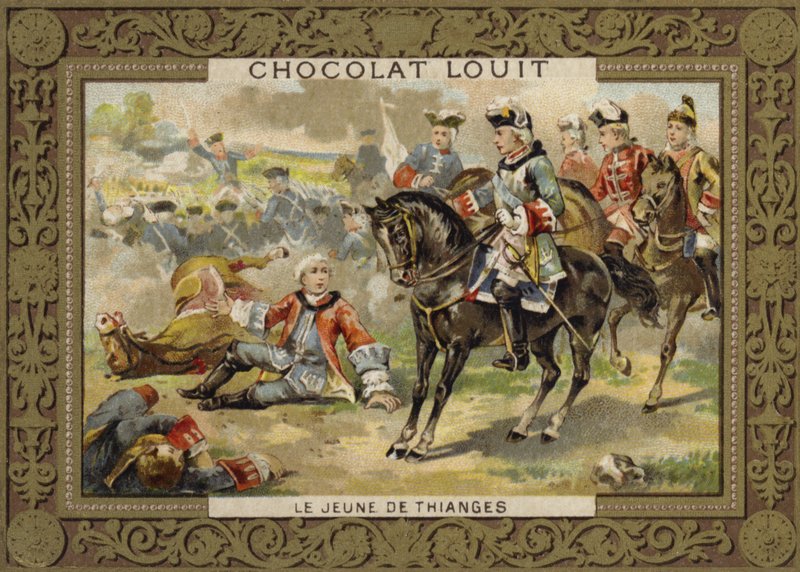 Młody de Thianges, francuski żołnierz autorstwa French School