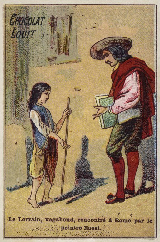 Młody włóczęga Claude Lorrain spotyka w Rzymie malarz Rossi autorstwa French School