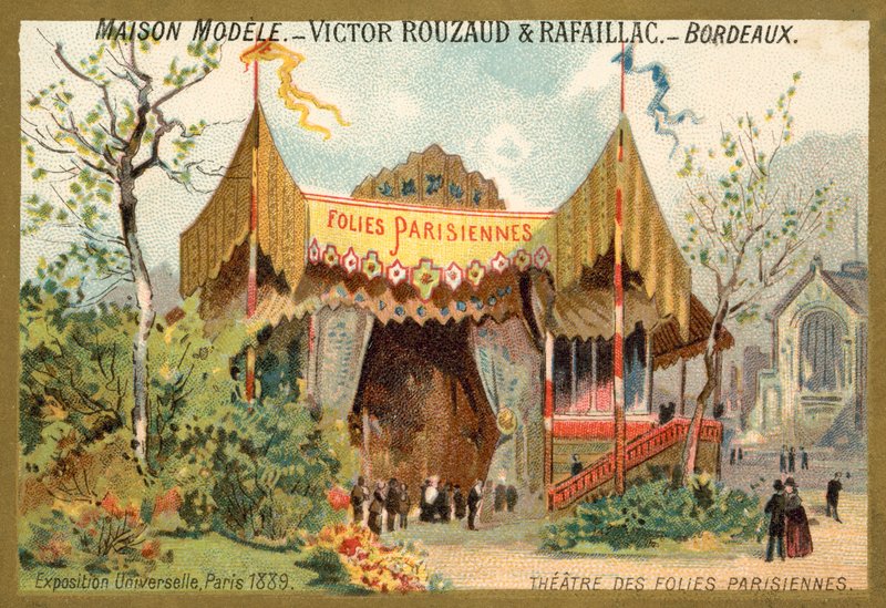 Theatre des Folies Parisiennes, Wystawa Powszechna, Paryż autorstwa French School